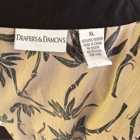 Black & Tan Floral Blouse – Size XL - Picture 5 of 7